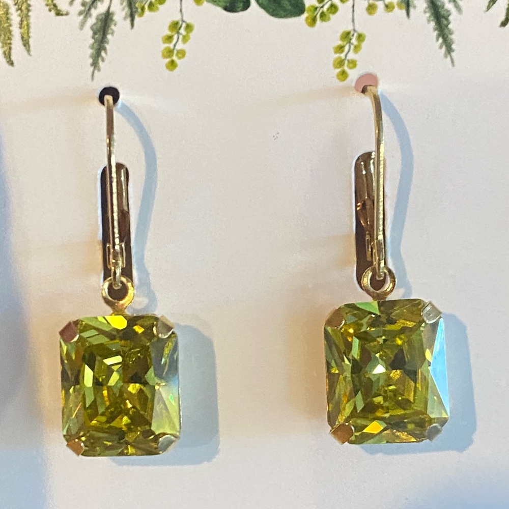 Olive Yellow earrings Drops